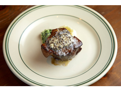【マロリーポークステーキ】新メニューの黒トリュフバターステーキを提供開始