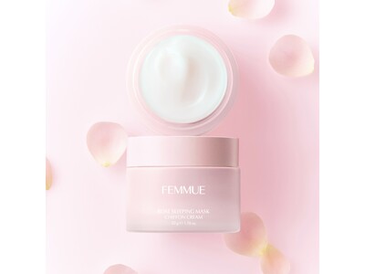 【FEMMUE】ロングセラーアイテム「ローズウォーター スリーピングマスク」が最新の肌環境に寄り添う処方へ進化して新発売。