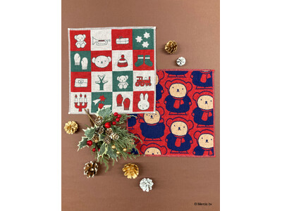 服飾雑貨メーカー川辺株式会社　ホリデーシーズンの気分を盛り上げる！冬デザインのハンカチアイテム新登場