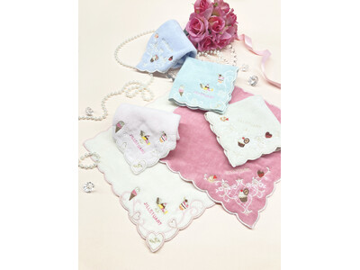 服飾雑貨メーカー川辺株式会社　上品なスイーツ柄が可愛い！「ジルスチュアート」のハンカチコレクション新作発売