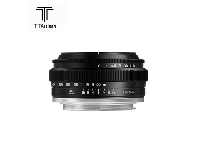 【新製品】TTArtisanはAPS-C単焦点レンズ「25mm F2.0」を発売