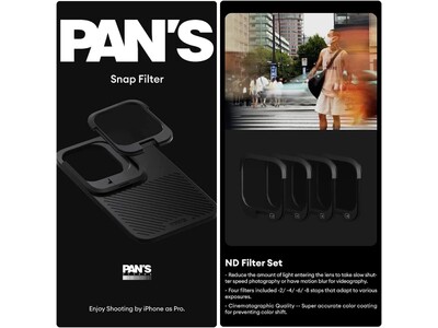 新発売 Pan's スナップフィルター、iPhoneでプロ並みの撮影を楽しめろう。ビデオ/映画/Tiktok/Youtube/Insなどに適用