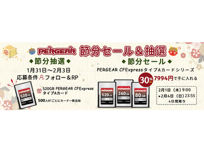 【節分限定セール＆キャンペン】PERGEAR CFExpress Type Aカードを7994円で手に入れる！