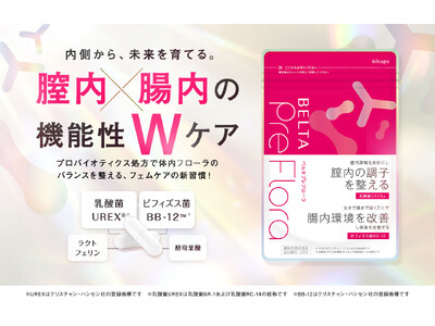 女性の内側環境を整える「膣と腸のWケア」に着目した新発想の機能性サプリメント「ベルタプレフローラ」を発売