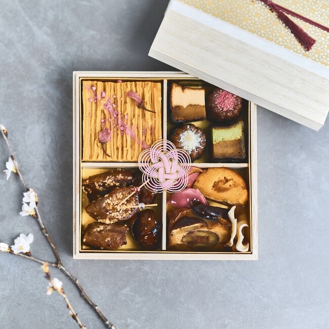 中目黒・代々木公園のお花見に。10種の蜜芋スイーツが揃う春限定『蜜芋尽くしのスイーツお重箱～桜霞～』｜全国配送対応｜& OIMO TOKYO