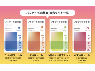 性病検査が郵送でできるサービス「バレナイ性病検査」が全国的に店頭販売開始！ 検体到着後、最短当日に結果報告 匿名検査、オンライン診療や薬の処方も