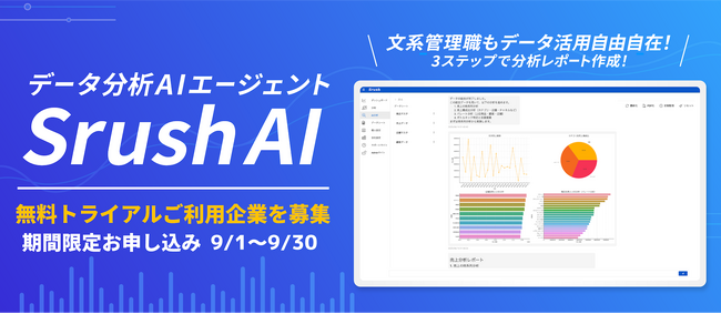 「SrushAI」無料トライアル利用企業を募集開始