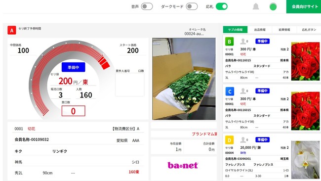 オークネットAG　生花店向けセリシステムリニューアル記念　新規会員入会キャンペーンを実施