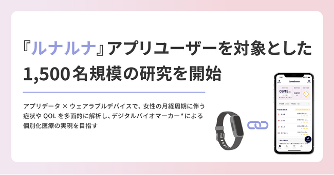 テックドクター、『ルナルナ』アプリユーザーを対象とした1,500名規模の研究を開始