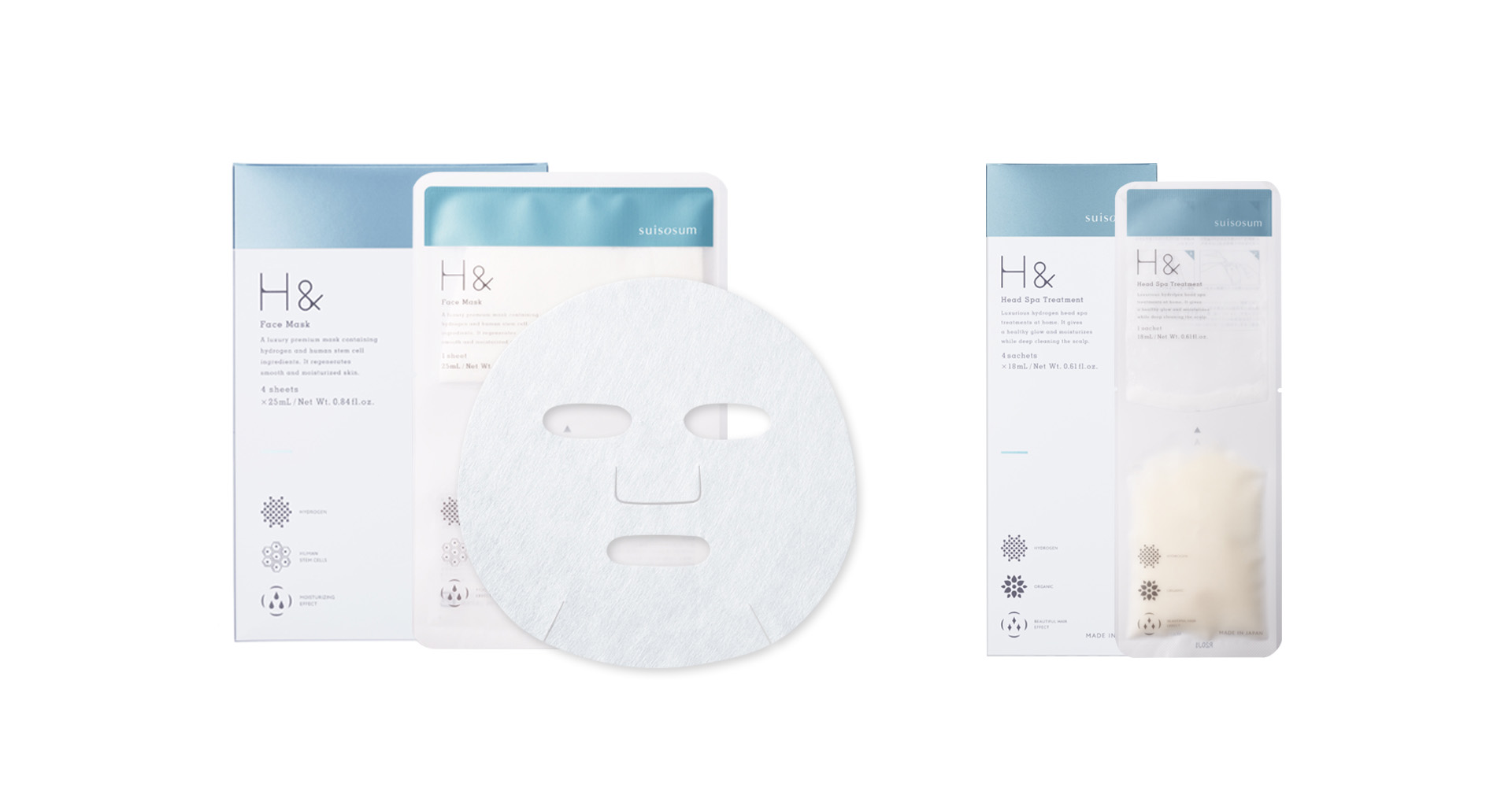 高濃度水素による上質なリラクゼーションを提供するコスメ＆ビューティーブランド「H&(アッシュアンド)」から、ヘッドスパトリートメントとフェイスマスクが新登場！