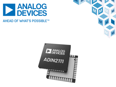 マウザー、Analog Devices「ADIN2111 2ポートイーサネットスイッチ」の取り扱いを開始