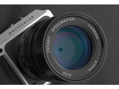 中一光学：ハッセルブラッドXマウント用 大口径レンズ「SPEEDMASTER 65mm F1.4」発売