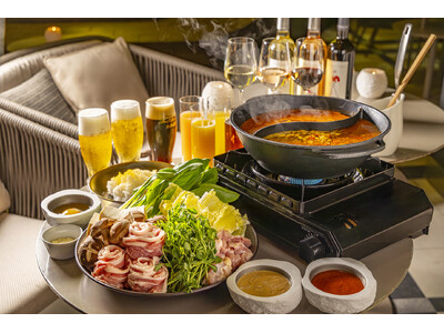 冬限定 2種の濃厚トマト鍋 -旨みトマト&本格ガンボ-  国産肉と旬の野菜を贅沢に。〆までとろける贅沢なテラス鍋プラン