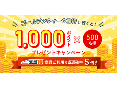 【東武トップツアーズ】GWのご旅行でトラベルポイント1000ポイントが当たるキャンペーンを実施！