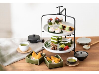 青紅葉が美しい日本庭園がある茶寮で味わう「お茶のアフタヌーンティー」を日本茶きみくら本店にて5月7日から開始