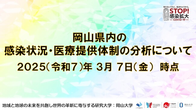 【岡山大学】岡山県内の感染状況・医療提供体制の分析について（2025年3月7日現在）