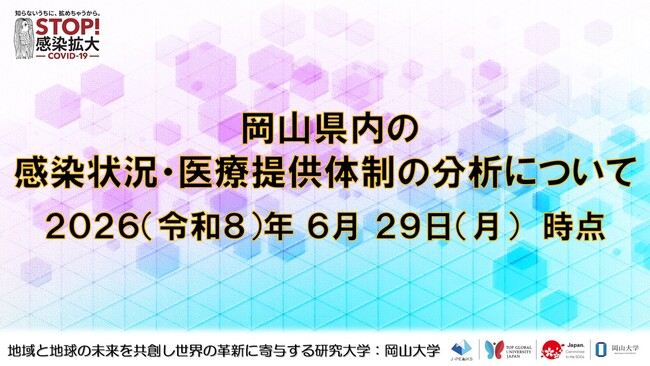 【岡山大学】岡山県内の感染状況・医療提供体制の分析について（2026年6月29日現在）