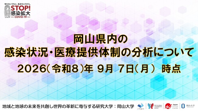 【岡山大学】岡山県内の感染状況・医療提供体制の分析について（2026年9月7日現在）
