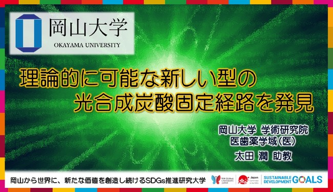【岡山大学】理論的に可能な新しい型の光合成炭酸固定経路を発見