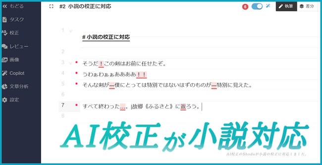 プレスリリース「AI校正のShodo、小説に対応」のイメージ画像