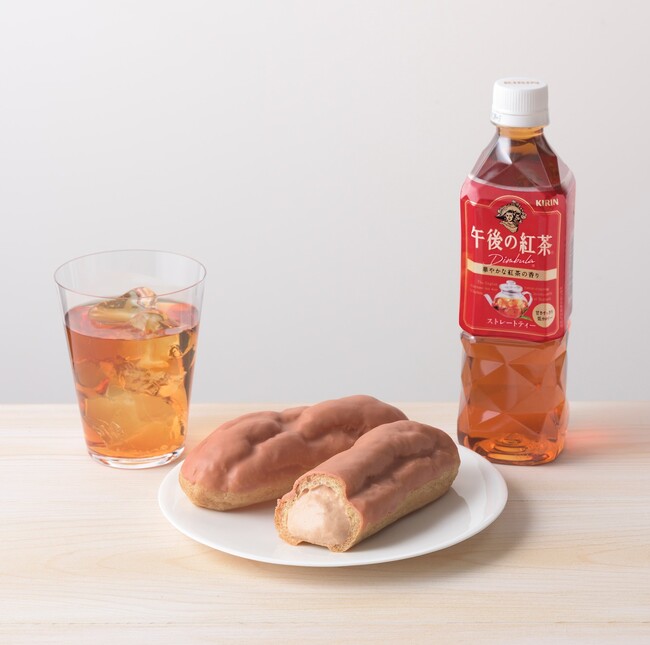 「キリン 午後の紅茶 ストレートティー」×銀座コージーコーナー「エクレア」 6月23日（金）より全国の銀座コージーコーナー店舗にて期間限定で新登場！のメイン画像