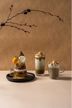 ごま専門cafe & izakaya『goma to』にて、芳醇なほうじ茶と柿が彩る秋限定のパフェ＆ドリンクを10月1日（木）より発売開始