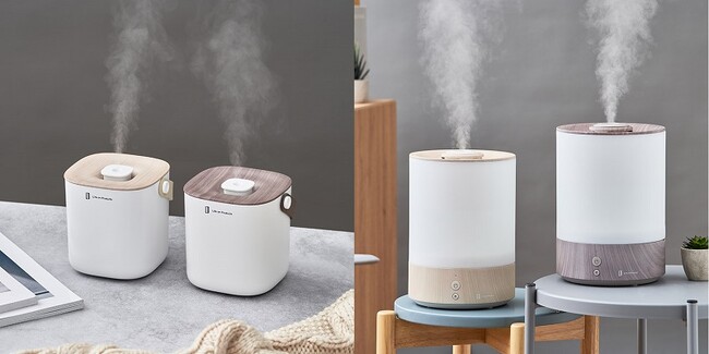 ナチュラルにもモダンインテリアにも好相性！リアルな木目柄が目を惹く「Premium WOOD」シリーズの加湿器2種がLife on Productsから新発売