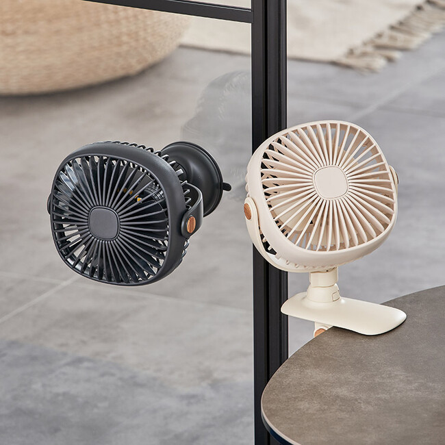 発売以来人気で累計販売台数約8万台のクリップファンが進化！「3WAY吸盤&クリップファン」より新発売【ライフオンプロダクツ株式会社】