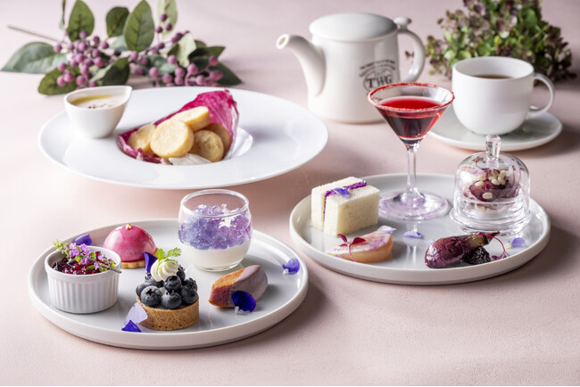 雨に咲く紫陽花のような美しいバイオレットカラーのアフタヌーンティー「Larboard Afternoon Tea ～Violetta～」