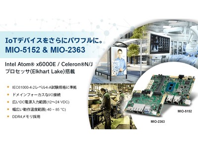 IoTデバイスをさらにパワフルに。最新3.5インチSBC「MIO-5152」& Pico-ITX SBC「MIO-2363」を発表