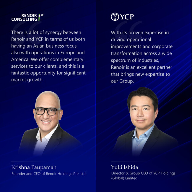 Renoir Holdings Pte. Ltd. の株式取得（完全子会社化）のお知らせ