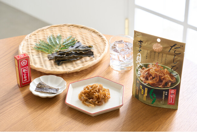 「都こんぶ」味の国産ホタテ貝ひも！ホタテと昆布でダブルの“うまみ”『だしひもホタテ貝ひも 都こんぶ味』が新発売