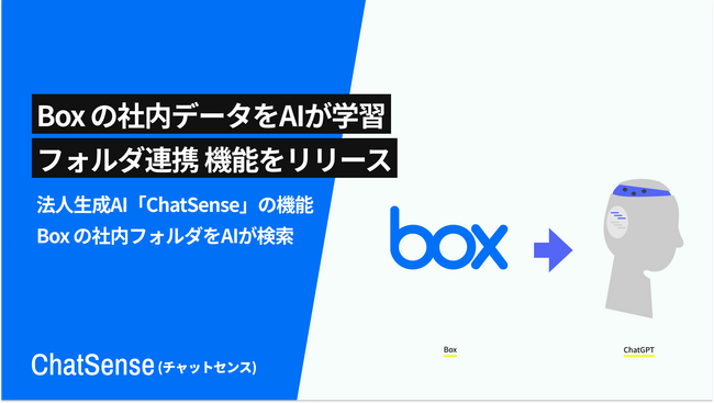 「Box」の社内データを AI が学習・検索できる「ChatSense」、フォルダ連携機能をリリース