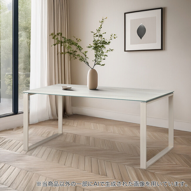 人気のセラミックダイニングテーブル「セーラルシリーズ」に新柄が登場!天然石のようなトラバーチン柄