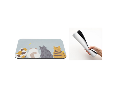 お手入れ簡単、新素材の超吸水ソフトバスマットを新発売！色柄豊富でかわいい猫柄も登場