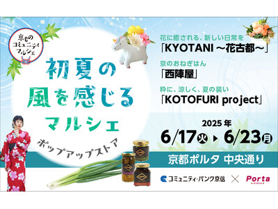 地域を支援するコミュニティ・バンク京信と京都ポルタが連携して「京ものコミュ二ティマルシェ」を開催します!