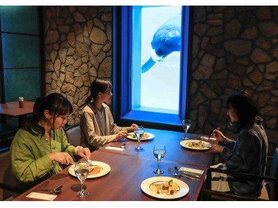 週末は“水族館女子会”を楽しもう！夜の水族館探検やシャチを見ながら食事ができるレストランでセミコースを堪能女性限定の特別体験プラン 「レディースナイトステイ」開催