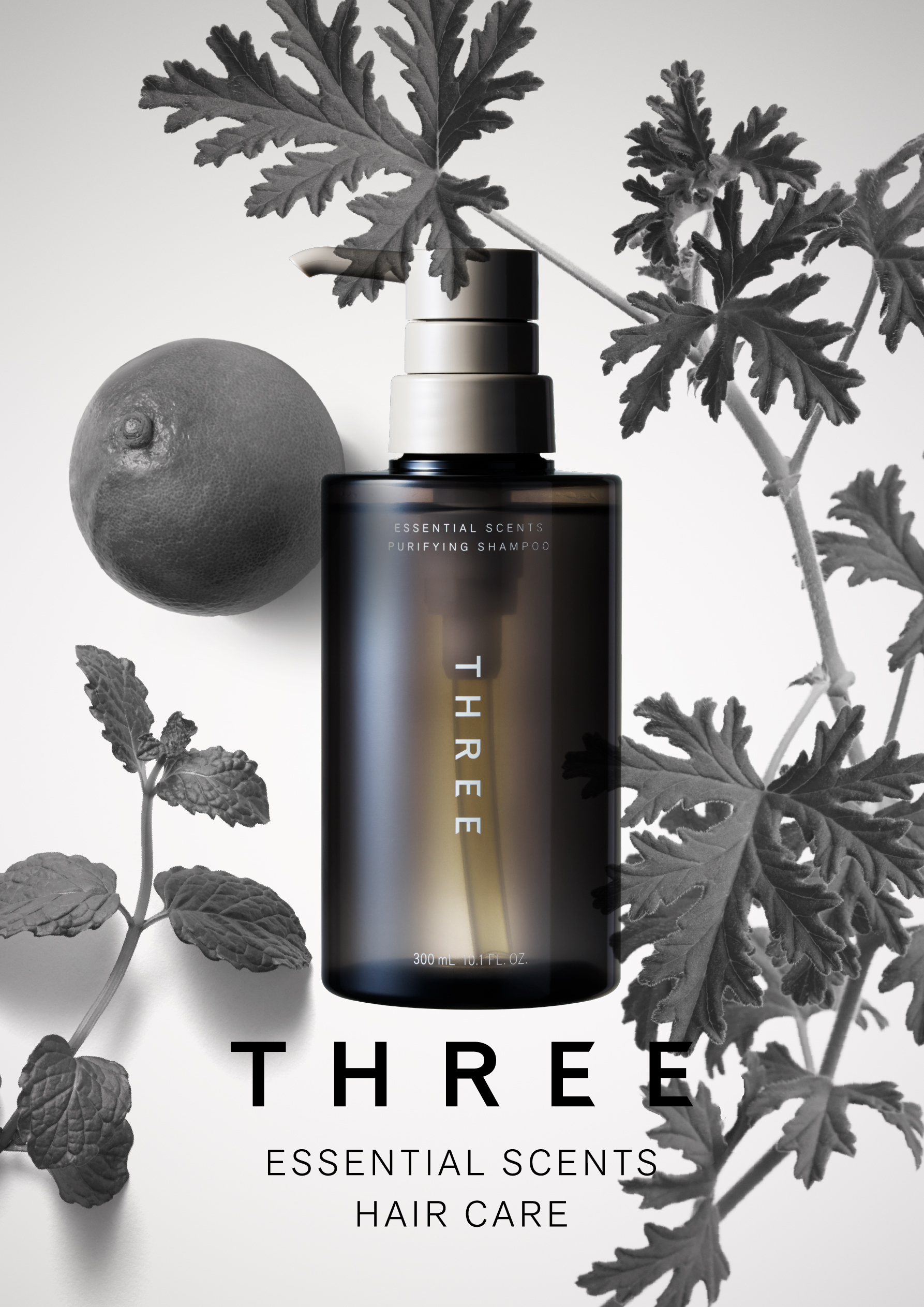 THREEから、精油の香りでヘアもマインドもゼロの状態へと導く、新・浄化ヘアケアシリーズ誕生。