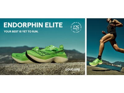 創業125周年を迎えた “Saucony”史上で最もエネルギー効率が高い最新のランニングシューズが登場「Endorphin Elite」