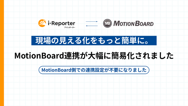 【新機能】現場帳票システム「i-Reporter」とBIツール「MotionBoard Cloud」の連携がさらに簡単に