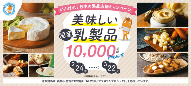 【がんばれ！日本の酪農応援キャンペーン】総計10,000名様に豪華乳製品ギフトセットが当たるチャンス！