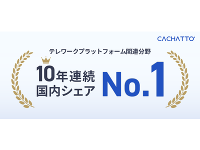 テレワークプラットフォーム「CACHATTO」が10年連続トップシェアを獲得  