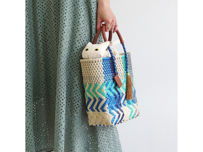 【WOVEN】ネコ好きも納得！猫巾着付きメルカドバッグの特別セットが新登場！大人カジュアルに似合う上品かごバッグ