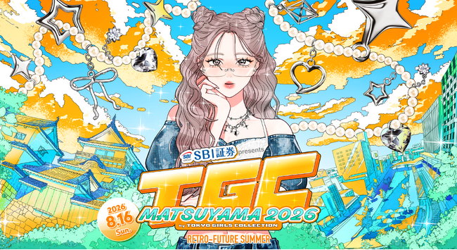 記者発表会に、椿をイメージした抜け感のあるロングドレスを纏い矢吹奈子が登場。SBI証券 presents TGC 松山 2026 ～ 2026年8月16日（日）に愛媛県武道館にて開催決定！ ～