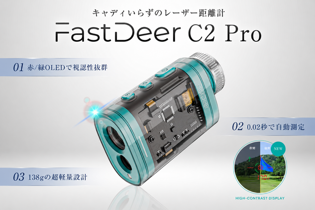 本日発売】キャディの“距離仕事”をこれ1台に！0.02秒の超高速計測＆赤