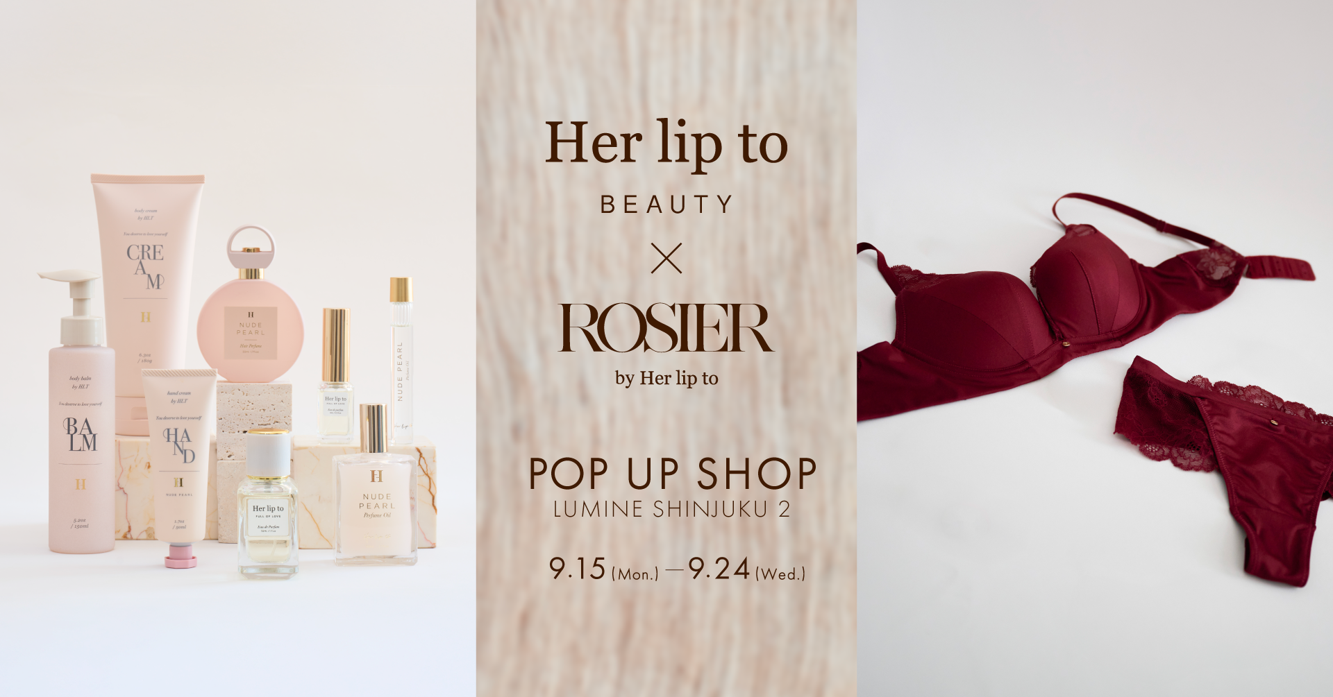 小嶋陽菜プロデュースの「Her lip to BEAUTY」と「ROSIER by Her lip to」がルミネ新宿にて今年2回目となるPOP UP SHOPを期間限定オープン！
