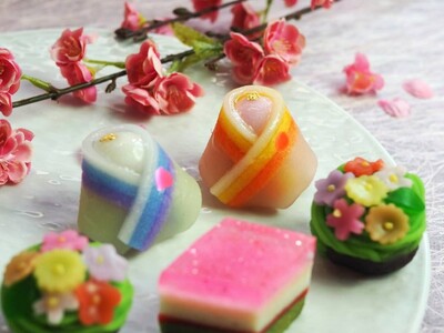 目で見て食べて楽しむ、ひな祭りの上生菓子セット『雛飾り』5個入りが3月1日より店舗とオンラインで数量限定発売