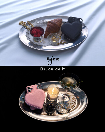 「ajew（エジュー）× Bijou de M（ビジュードエム)」初コラボレーションアイテム、ジュエリーポーチ付きスマホケースを6月16日(火)より順次発売。