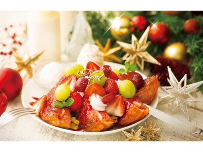 Ivorishのクリスマスは、ピンク色のフレンチトースト！いちごがたっぷりのった甘酸っぱい一皿が期間限定発売。