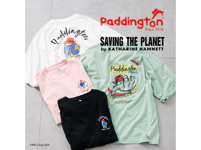 ＴＶＣ限定「ＳＡＶＩＮＧ ＴＨＥ ＰＬＡＮＥＴ ｂｙ ＫＡＴＨＡＲＩＮＥ ＨＡＭＮＥＴＴ（キャサリン ハムネット）」×「パディントン(TM)」のコラボＴシャツを５月１日本格展開